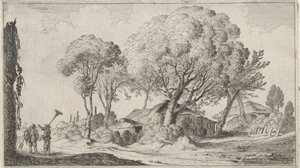 Farmhouses Among Trees by Gillis van Scheyndel (I)