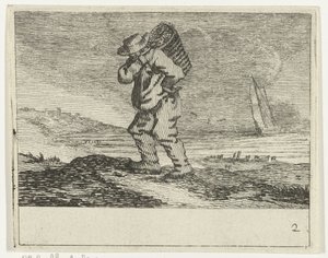 Dune Landscape with a Fisherman, Various Beaches and Water Views by Jan Percelles (series title)