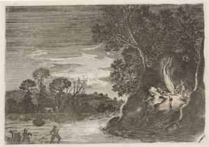 Figures Around a Campfire by Gillis van Scheyndel (I)