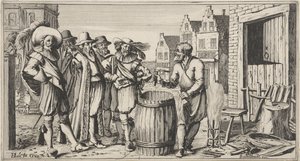 Cooper in Front of His Workshop by Gillis van Scheyndel (I)