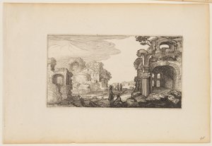 Path between Roman Ruins, from Twelve Landscapes with Figures