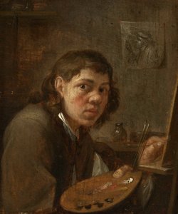 Self-Portrait in the Studio by Gillis van Tilborgh