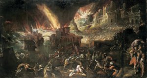 Aeneas Rescuing His Father from Burning Troy