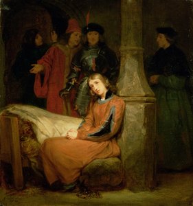 Joan of Arc (1412-31) before Charles VII (reg.1422-61) by Gillot Saint Evre