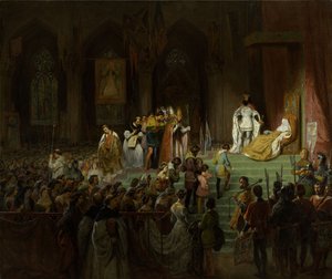 The Coronation of the Dead Inês de Castro in the Cathedral of Coimbra by Gillot Saint Evre