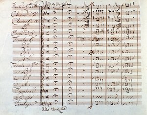 Page of Musical Score of La Gazza Ladra (The Thieving Magpie) by Gioachino Rossini