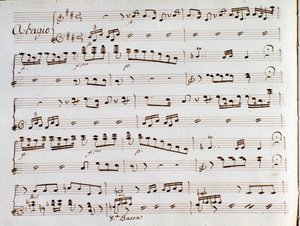 Page of musical score of the symphony of The Turk in Italy by Gioacchino Rossini by Gioachino Rossini