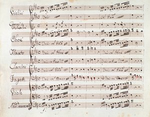 Sheet Music Page for the Reduced Symphony for the Piano of Tancredi by Gioachino Rossini