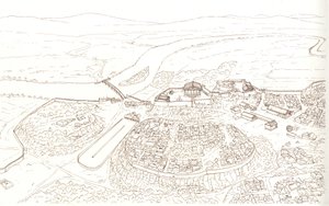 Ancient Rome: View of the City of Rome in the 6th Century BC by Giorgio Albertini