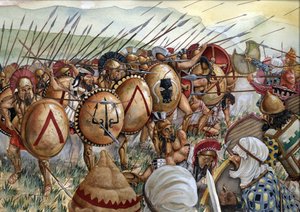 Battle of Thermopylae: Spartan army led by Leonidas I against the Persians, 480 BC.