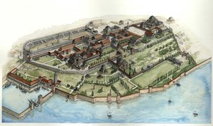 Byzantine Empire: View of the Imperial Palace of Constantinople by Giorgio Albertini