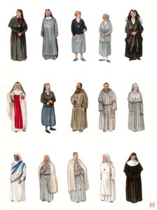 Costumes and Dresses of Nuns and Monks in the 20th Century by Giorgio Albertini