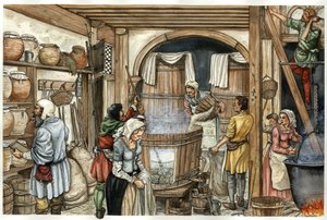 Middle Ages: Beer Factory by Giorgio Albertini