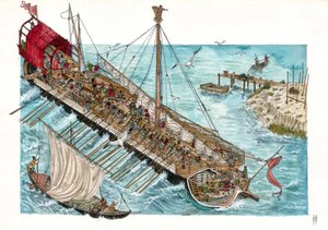 Reconstruction of a 15th century Venetian galley by Giorgio Albertini. by Giorgio Albertini