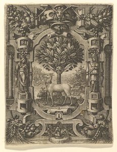 Emblem of Lucrezia Gonzaga, before 1566 by Giorgio Ghisi