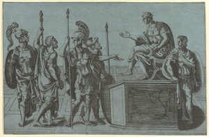 Roman Soldiers Before an Emperor by Giorgio Ghisi