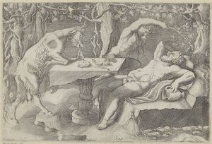 Silenus, a Satyr and a Goat
