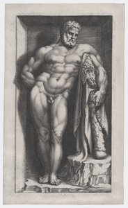 Speculum Romanae Magnificentiae: The Farnese Hercules by Giorgio Ghisi