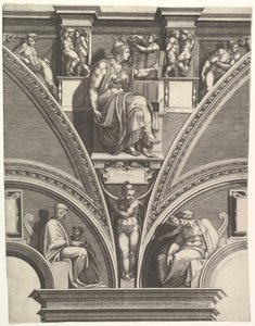 The Eritrean Sibyl, from the Series of Prophets and Sibyls in the Sistine Chapel by Giorgio Ghisi