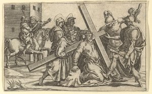The Virgin of Sorrows: Christ Bearing the Cross by Giorgio Ghisi