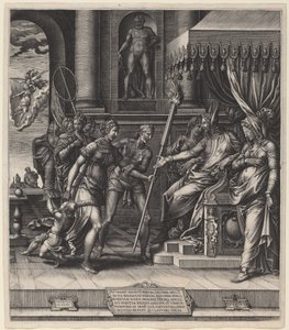 The Calumny of Apelles by Giorgio Ghisi after Luca Penni