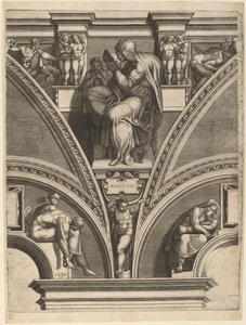 The Persian Sibyl by Giorgio Ghisi after Michelangelo