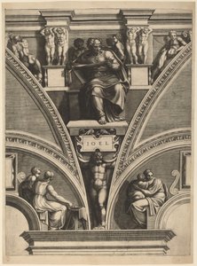 The Prophet Joel by Giorgio Ghisi after Michelangelo