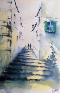 Climbing Old City Steps