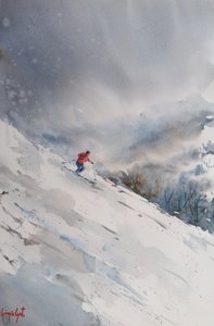 Downhill Skiing Adventure by Giorgio Gosti