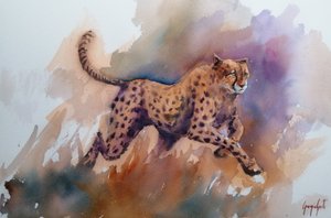 Dynamic Cheetah Run by Giorgio Gosti