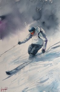 Mountain Skier by Giorgio Gosti