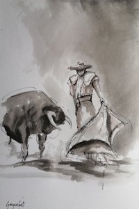 Spanish Bullfight Sketch by Giorgio Gosti