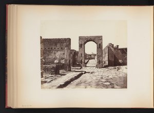 View of Strada Mercurio in Pompeii, Italy