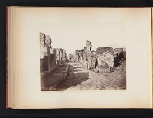 View of the Strada di Salustio in Pompeii, Italy