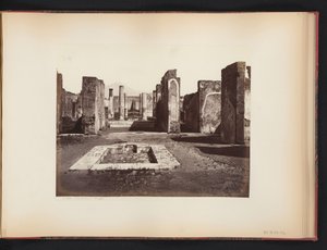 View of the Ruins of the Casa di Pansa in Pompeii, Italy