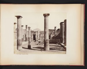 View of the Ruin of the House of Marco Olconio in Pompeii, Italy