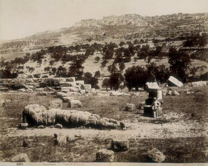 Agrigento: a view of the ruins of the Temple of Jupiter