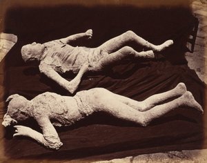 Human Casts, Pompeii, c. 1870 by Giorgio Sommer
