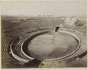Interior of the Amphitheater of Pompeii by Giorgio Sommer