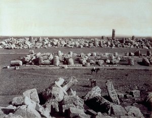 Panorama of the Remains of the Temple of Minerva and the Temple of Apollo in Selinunte