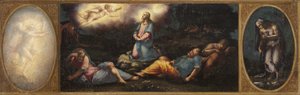 Christ on the Mount of Olives with Two Allegorical Figures