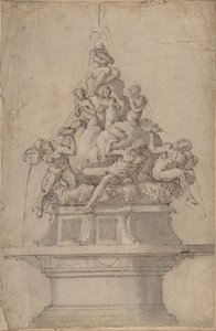 Design for a Fountain with Rivergods and Nymphs by Giorgio Vasari