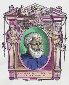 Portrait of Andrea Pisano, engraving from Lives of the Most Excellent Painters, Sculptors and Architects by Giorgio Vasari by Giorgio Vasari