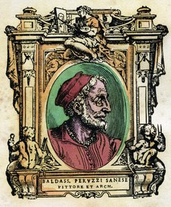 Portrait of Baldassarre Peruzzi, Engraving from The Lives by Giorgio Vasari by Giorgio Vasari