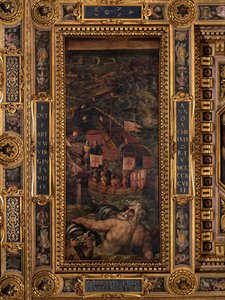 Sea Battle Between Florentines and Pisans by Giorgio Vasari
