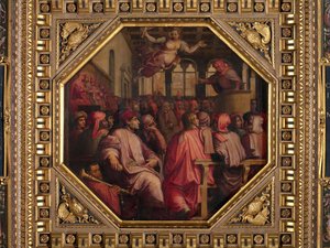 Speech by Antonio Giacomini for the War Against Pisa in the Sala dei Duecento by Giorgio Vasari
