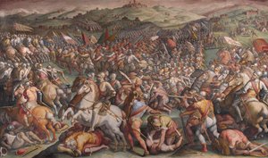 The Battle of Marciano in Val di Chiana by Giorgio Vasari