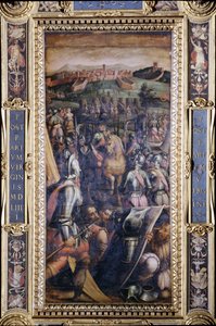 The Capture of Casole (from the ceiling of the Salone dei Cinquecento, 1565) by Giorgio Vasari