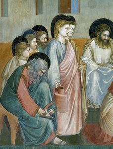 Washing of feet, (detail) by Giotto (c.1266 1337)
