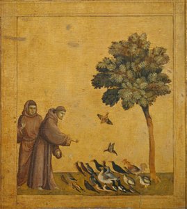 Saint Francis Preaching to the Birds by Giotto di Bondone (style of)